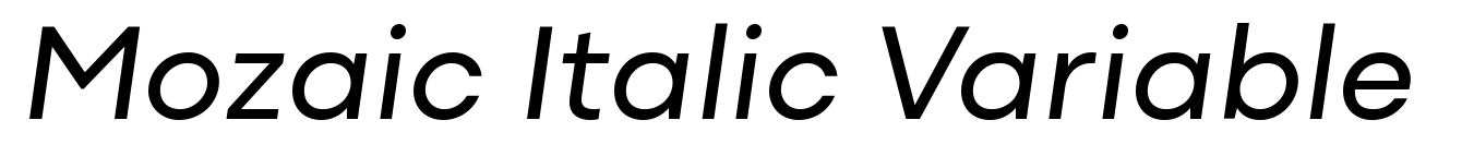 Mozaic Italic Variable